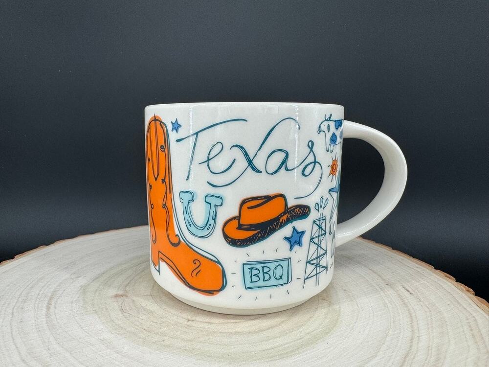 Starbucks Texas Been There Series 2018 14 oz Mug Lone Star State Orange